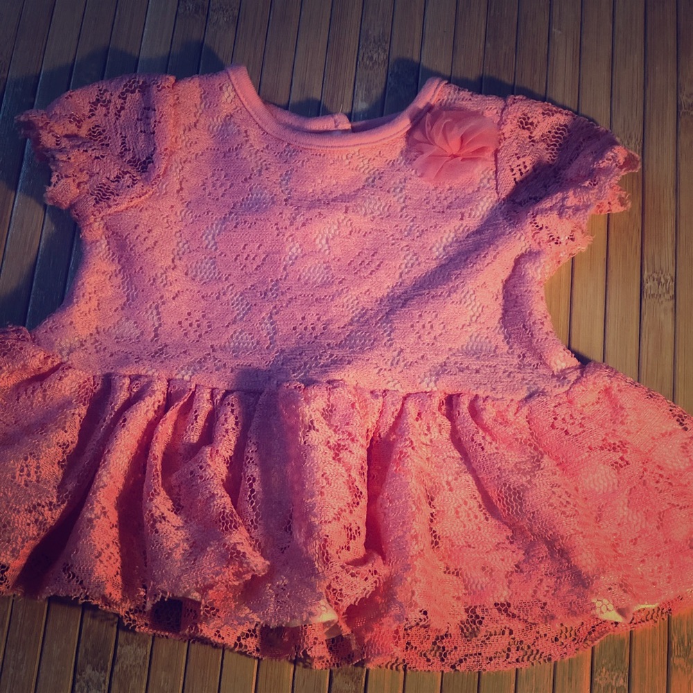 Baby Girl Lace Coral Shirt